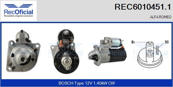 RECOFICIAL REC6010451.1 - Démarreur cwaw.fr