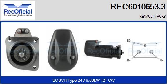 RECOFICIAL REC6010653.3 - Démarreur cwaw.fr