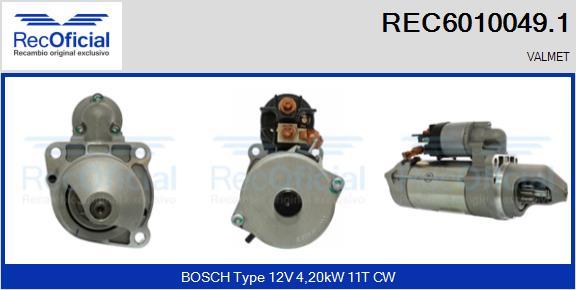 RECOFICIAL REC6010049.1 - Démarreur cwaw.fr