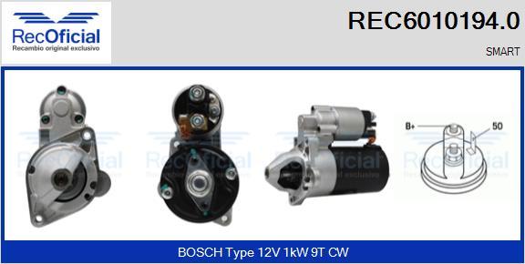 RECOFICIAL REC6010194.0 - Démarreur cwaw.fr