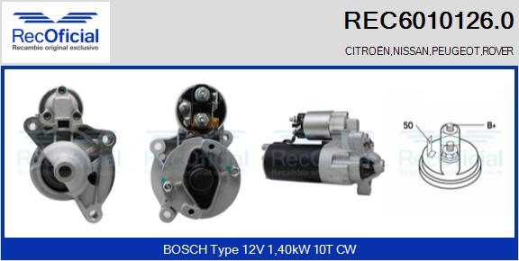 RECOFICIAL REC6010126.0 - Démarreur cwaw.fr