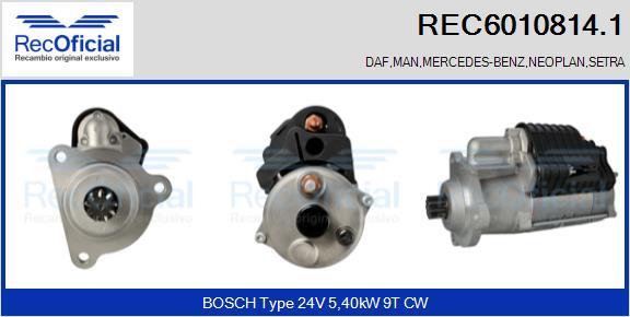 RECOFICIAL REC6010814.1 - Démarreur cwaw.fr