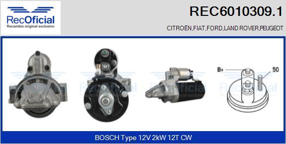 RECOFICIAL REC6010309.1 - Démarreur cwaw.fr