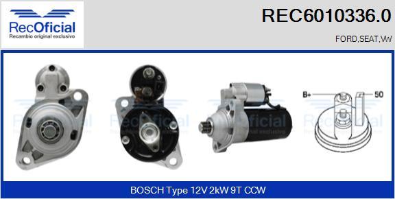 RECOFICIAL REC6010336.0 - Démarreur cwaw.fr