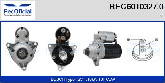 RECOFICIAL REC6010327.0 - Démarreur cwaw.fr