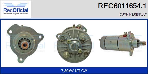 RECOFICIAL REC6011654.1 - Démarreur cwaw.fr