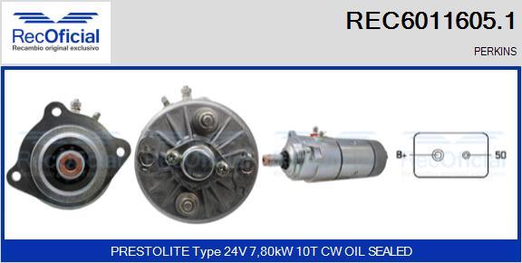 RECOFICIAL REC6011605.1 - Démarreur cwaw.fr