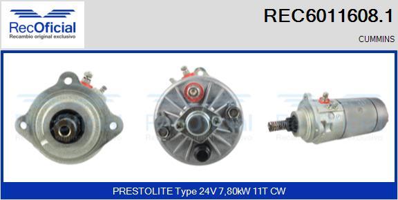 RECOFICIAL REC6011608.1 - Démarreur cwaw.fr