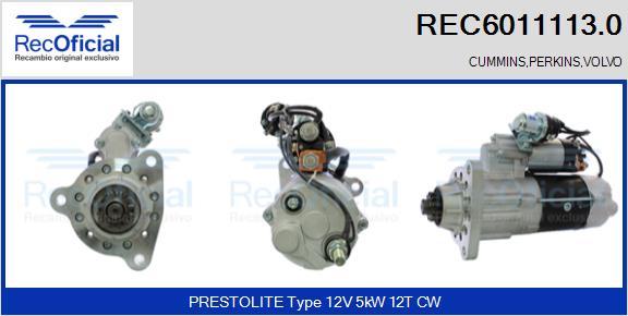 RECOFICIAL REC6011113.0 - Démarreur cwaw.fr