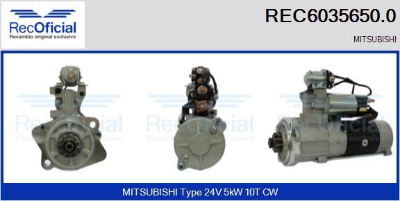 RECOFICIAL REC6035650.0 - Démarreur cwaw.fr