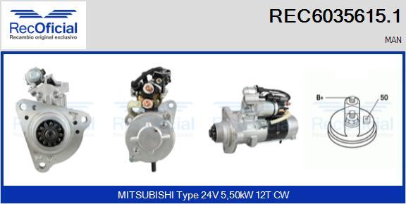 RECOFICIAL REC6035615.1 - Démarreur cwaw.fr