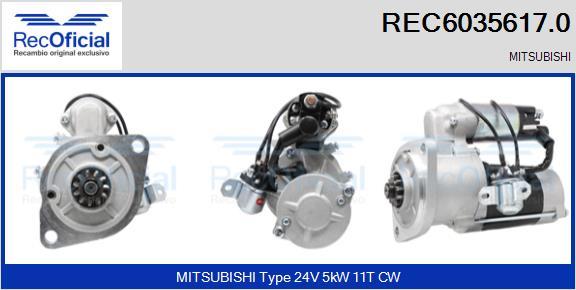 RECOFICIAL REC6035617.0 - Démarreur cwaw.fr