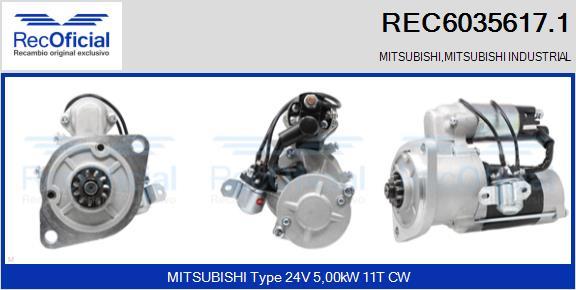 RECOFICIAL REC6035617.1 - Démarreur cwaw.fr