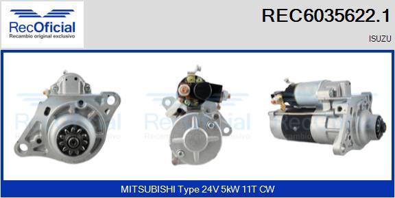 RECOFICIAL REC6035622.1 - Démarreur cwaw.fr