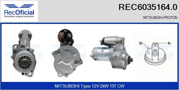 RECOFICIAL REC6035164.0 - Démarreur cwaw.fr