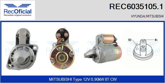 RECOFICIAL REC6035105.1 - Démarreur cwaw.fr