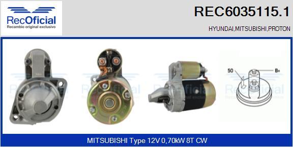 RECOFICIAL REC6035115.1 - Démarreur cwaw.fr