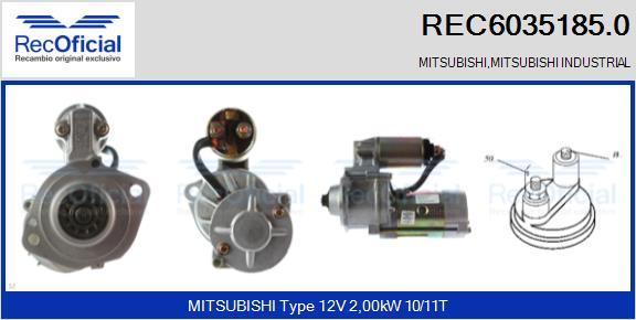 RECOFICIAL REC6035185.0 - Démarreur cwaw.fr