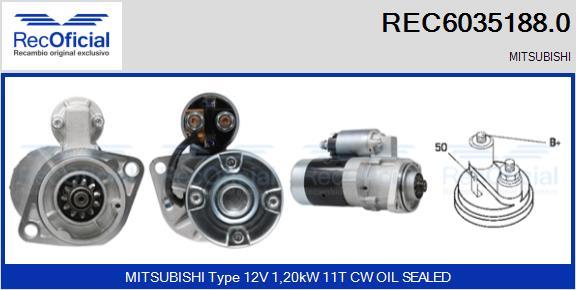 RECOFICIAL REC6035188.0 - Démarreur cwaw.fr