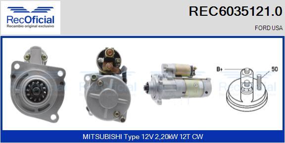 RECOFICIAL REC6035121.0 - Démarreur cwaw.fr