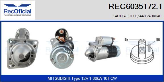 RECOFICIAL REC6035172.1 - Démarreur cwaw.fr