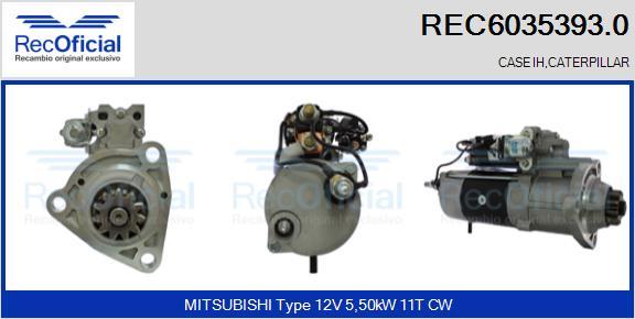 RECOFICIAL REC6035393.0 - Démarreur cwaw.fr