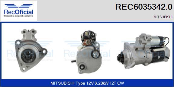 RECOFICIAL REC6035342.0 - Démarreur cwaw.fr