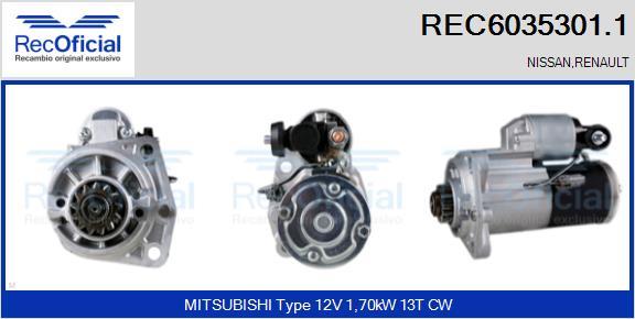 RECOFICIAL REC6035301.1 - Démarreur cwaw.fr