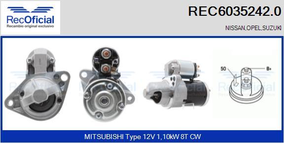 RECOFICIAL REC6035242.0 - Démarreur cwaw.fr