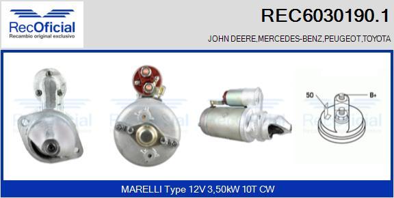 RECOFICIAL REC6030190.1 - Démarreur cwaw.fr