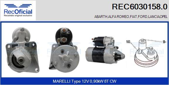 RECOFICIAL REC6030158.0 - Démarreur cwaw.fr