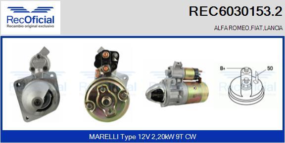 RECOFICIAL REC6030153.2 - Démarreur cwaw.fr