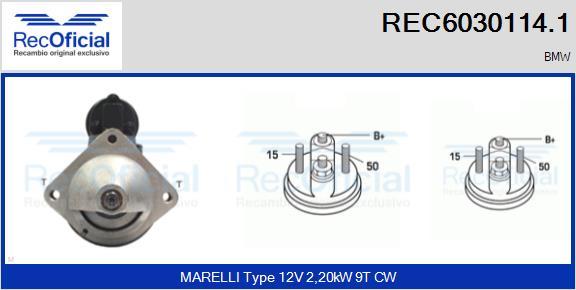 RECOFICIAL REC6030114.1 - Démarreur cwaw.fr