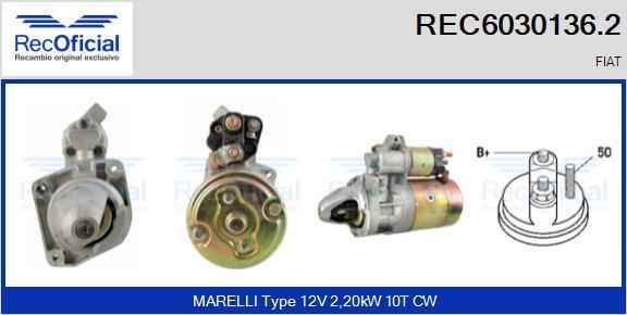 RECOFICIAL REC6030136.2 - Démarreur cwaw.fr