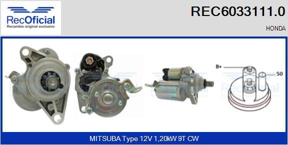 RECOFICIAL REC6033111.0 - Démarreur cwaw.fr