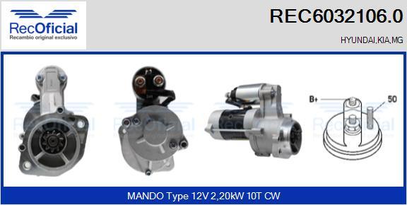 RECOFICIAL REC6032106.0 - Démarreur cwaw.fr