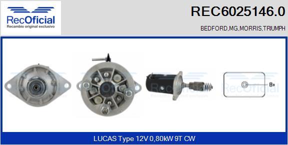 RECOFICIAL REC6025146.0 - Démarreur cwaw.fr