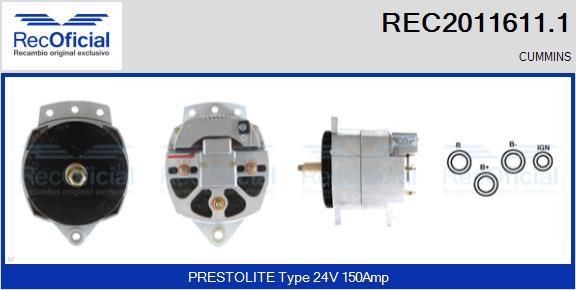 RECOFICIAL REC2011611.1 - Alternateur cwaw.fr