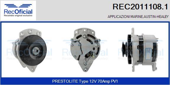 RECOFICIAL REC2011108.1 - Alternateur cwaw.fr