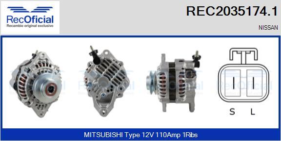 RECOFICIAL REC2035174.1 - Alternateur cwaw.fr