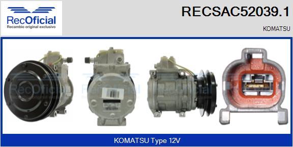 RECOFICIAL RECSAC52039.1 - Compresseur, climatisation cwaw.fr