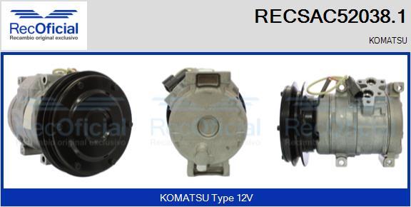 RECOFICIAL RECSAC52038.1 - Compresseur, climatisation cwaw.fr