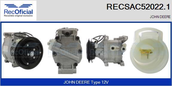 RECOFICIAL RECSAC52022.1 - Compresseur, climatisation cwaw.fr