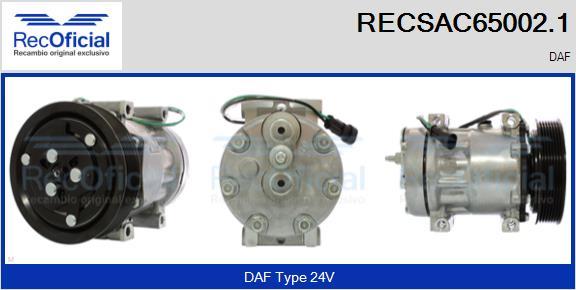 RECOFICIAL RECSAC65002.1 - Compresseur, climatisation cwaw.fr