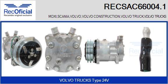 RECOFICIAL RECSAC66004.1 - Compresseur, climatisation cwaw.fr