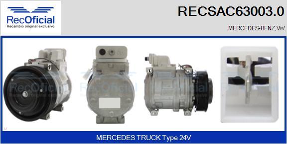 RECOFICIAL RECSAC63003.0 - Compresseur, climatisation cwaw.fr