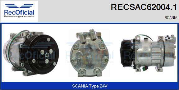 RECOFICIAL RECSAC62004.1 - Compresseur, climatisation cwaw.fr