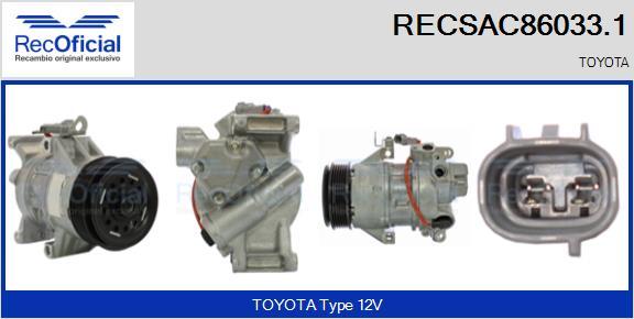 RECOFICIAL RECSAC86033.1 - Compresseur, climatisation cwaw.fr