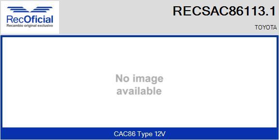 RECOFICIAL RECSAC86113.1 - Compresseur, climatisation cwaw.fr