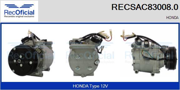 RECOFICIAL RECSAC83008.0 - Compresseur, climatisation cwaw.fr